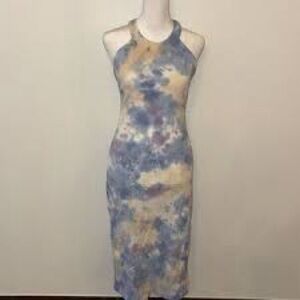 Tie-Dye Sleeveless Midi Dress